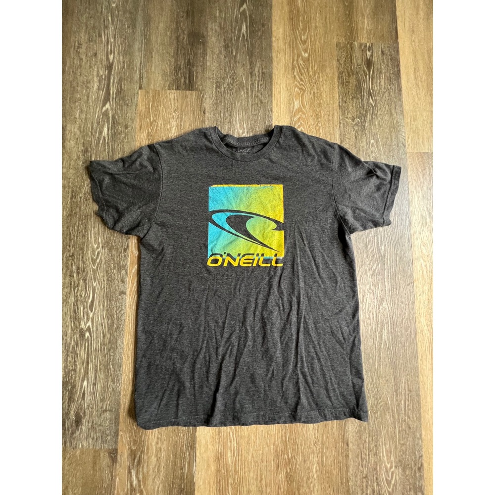 O'Neill Graphic T-Shirt Mens XL Grey Excellent Surf Logo Short Sleeve Teeโ